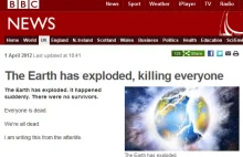 Żart BBC News z okazji 1 kwietnia