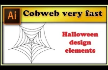 Cobweb in very fast way - Adobe Illustrator halloween tutorial