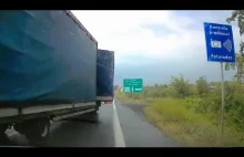 Ciężarówka w poślizgu