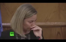 Federica Mogherini crying - emotional speech in Brussels EU Commissioner...