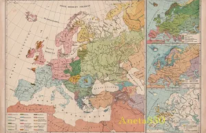 Ludy Europy, polska mapa z 1916r. (Polska pod zaborami oczywiście)