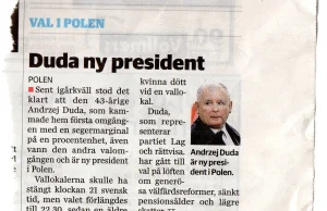 Duda w szwedzkiej prasie