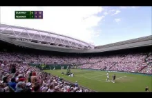 Nafajniejsze rozegranie piłki w meczu Roger Federer vs. Querrey