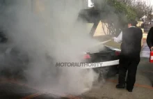 Nietypowy sposób na wypalenie paliwa w Lamborghini Gallardo