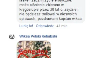 Pracownik Wiksa Polski Kebabski szkaluje i grozi przemocą na swoim fanpeju