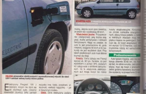 Auto Świat sprzed 16 lat - elektryczny Peugeot 106.