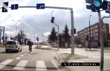 Pirat na rowerze mknął przez miasto [VIDEO]