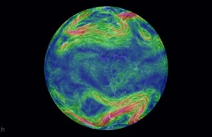 Globus wiatrów w czasie rzeczywistym