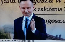 Andrzej Duda i jego żart o Macronie