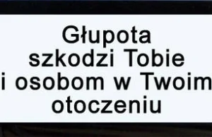 … wszechobecną głupotę.