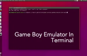 Emulator Game Boy Emulator w terminalu.