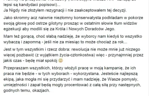 Oświadczenie Jacka Wilka nt. jego niedoszłej kandydatury na prezydenta Warszawy