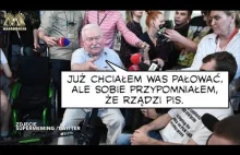 Lech Wałęsa w sejmie rozmawia z prtestujacymi