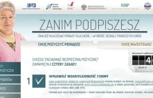 Reklama ostrzegająca przed lichwą obok reklamy Providenta