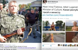 Pani minister kultury na "paradzie hańby" w Doniecku. Z karabinem w ręku...