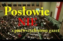 Posłowie NIE z pierwszych stron gazet