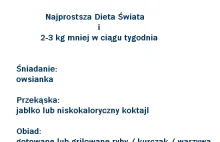 Najprostsza Dieta Świata i 2-3 kg mniej w tydzień