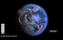 Trzęsienia ziemi od 2000 roku do 2015 roku.