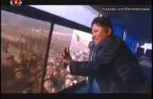 Kim Dzong Un wsiada do autobusu - Relacja w tv