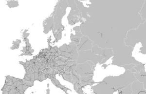 Autostrady w Europie - mapka