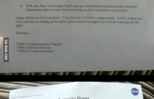 7-letni chłopiec pisze list do NASA...