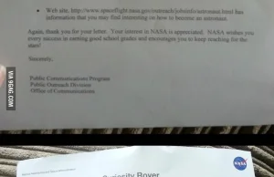 7-letni chłopiec pisze list do NASA...