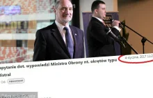 Skąd Macierewicz dowiedział się o mistralach za dolara?MON odpowiada w 5 słowach