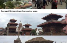 Trzęsienie Ziemi w Nepalu - przed i po