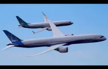Boeing 737 MAX 9 i 787-10 Dreamliner lecą razem nad stanem Waszyngton