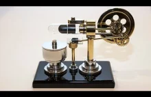 Silnik Stirlinga z tłokiem magnetycznym.