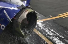 Wybuch silnika samolotu