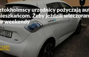 Sztokholmscy urzędnicy pożyczają auta mieszkańcom