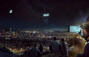 Świecące reklamy nocnym niebie - taką przyszłość przedstawiła rosyjska firma.