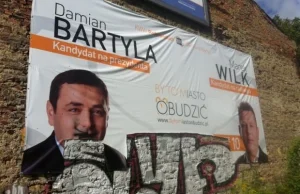 Syn wiceprezydent Bytomia, radny miejski niszczył plakaty wyborcze