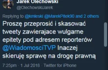 Szef "Wiadomości" straszy twitterowiczów Sądem za "obraźliwe" tweety. PRL Bis.