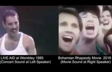 'Bohemian Rhapsody' - z koncertu Queen na Webley 1985 i z Filmu z 2018 r.