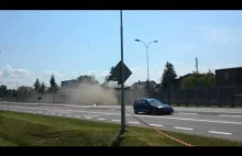 Wypadek podczas wyścigów na 1/4 mili w Rzeszowie 25.05.2014