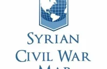 Mapa wojny domowej w Syrii.
