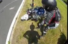 Tor Radom 2016-06-24 - gleba GSXR 600 K1 - motorcycle crash