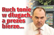 RUCH tonie w długach. Prezes brał 350 tys zł!