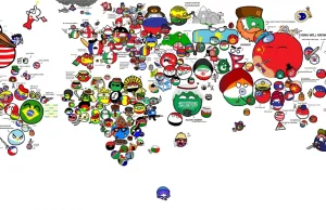 Polandballowa mapa świata