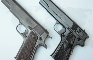 Porównanie rozwiązań konstrukcyjnych pistoletów Colt 1911 i Vis wz. 35.