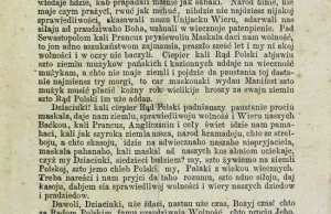 Odezwa w języku używanym na terenie Wielkiego Księstwa Litewskiego w XIX wieku