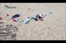 Eko-Ameryka, tony śmieci na plaży po jednym tylko weekendzie (Virginia)