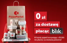 Darmowa dostawa z PizzaPortal przy płatnościach BLIK