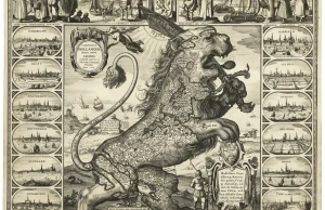 Piękna mapa Holandii z 1622 roku