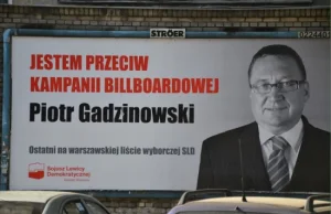 KANDYDAT DO SEJMU GADZINOWSKI MA TYLKO JEDEN BILLBOARD:)