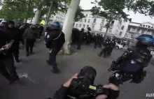Policjant zaatakowany przez hulajnogę w Lyonie
