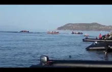 Grecja, wyspa Lesbos, wrzesień 2019r., 13 łodzi z 600 migrantami, czas: 30 minut