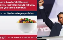 Syn Trumpa: "Uchodźcy z Syrii są jak cukierki Skittles, które mogą zabić."